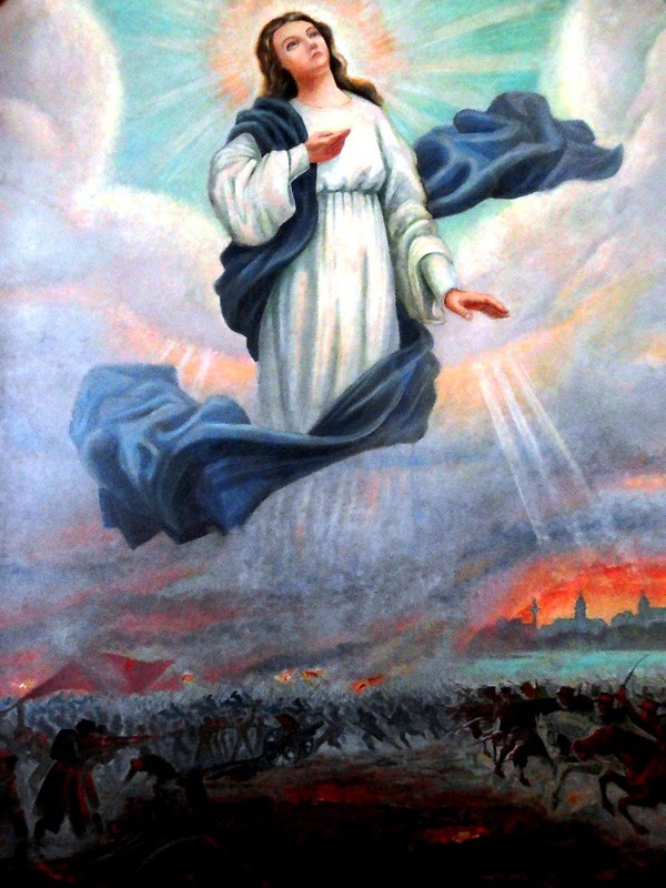 Maryja patrząca z nieba